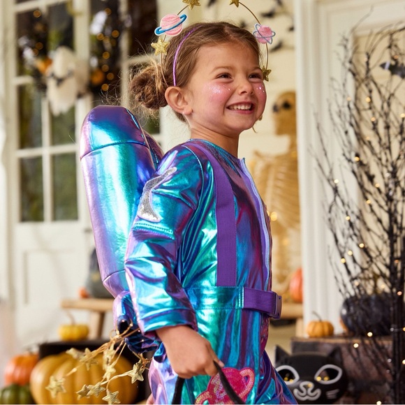Pottery Barn Kids Shiny Blue and Purple Astronaut Costume - Picture 8 of 16